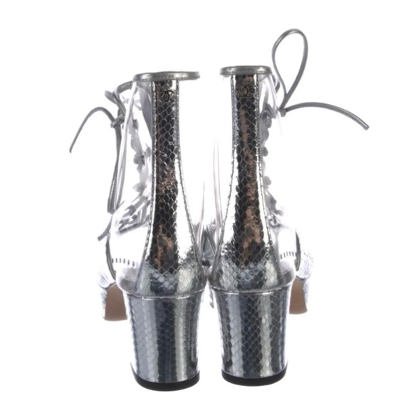 Chanel Lace Up Boots Size 36.5 - Picture 5 of 12